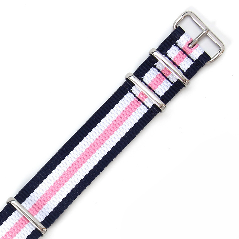Five-color pink - steel color buckle