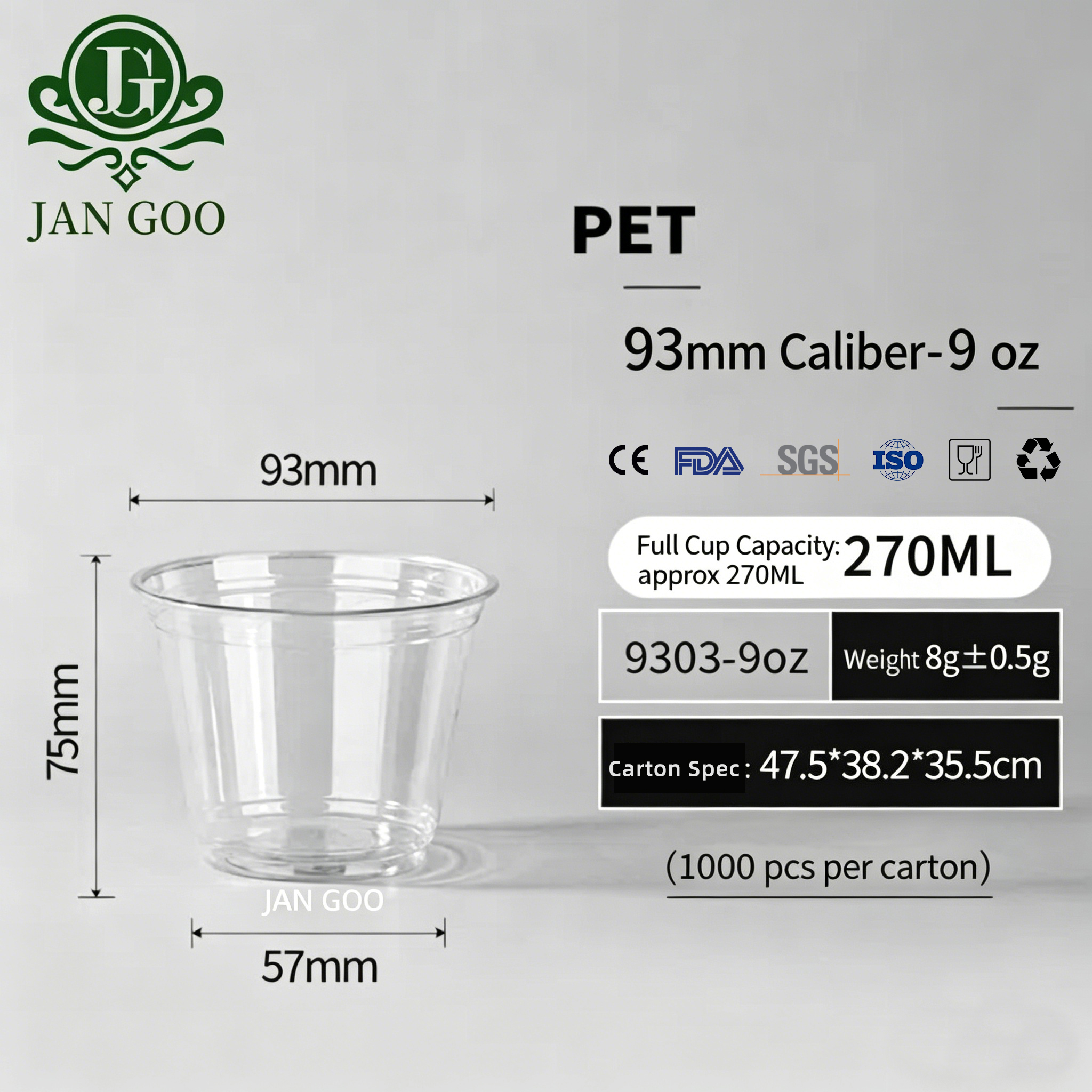 C0010: Calibre 93mm 9oz
