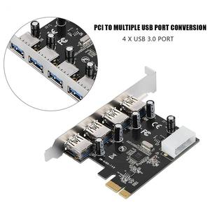 4端口PCI-E至USB 3.0集线器PCI Express扩展卡适配器5Gbps主板 - Product Image 3