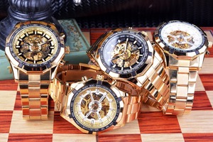 Forsining Relojes Hombre Mens Đồng Hồ Thép Không Gỉ Cho Nam Giới Sang Trọng Tùy Chỉnh Cơ Khí Nam Tự Động Skeleton Vàng Đồng Hồ Người Đàn Ông - Product Image 6