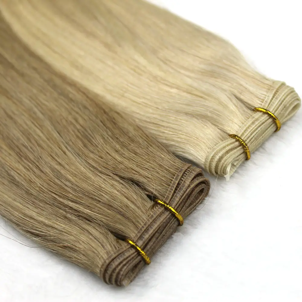 Popüler Genius atkı saç uzatma en kaliteli Remy insan saçı 10-30 inç
