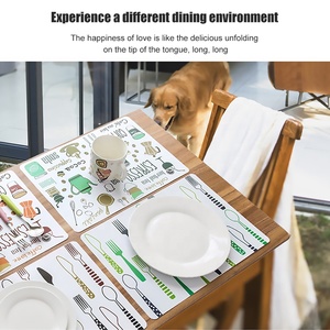 餐垫餐垫易于清洁定制廉价PP塑料印花餐垫和桌垫防滑垫 - Product Image 6