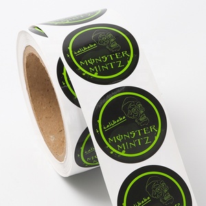Customized Waterproof Vinyl <strong>Stickers</strong> Logo <strong>Sticker</strong>, Permanent Adhesive Packaging Label <strong>Sticker</strong> Printing - Product Image 1