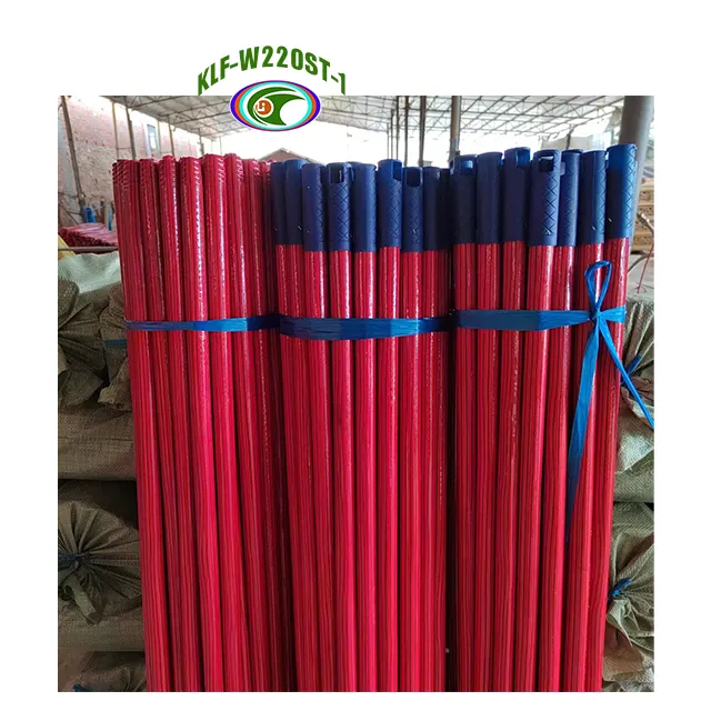 120 cm por 2,2 cm rojo amarillo azul verde base color líneas negras recubierto de pvc madera escoba mopa cepillo manijas palos