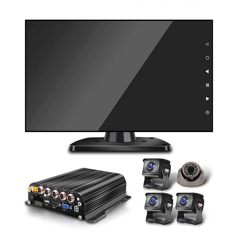 4CH SD MDVR avec 4G + GPS,10 "écran, caméra 4PCS