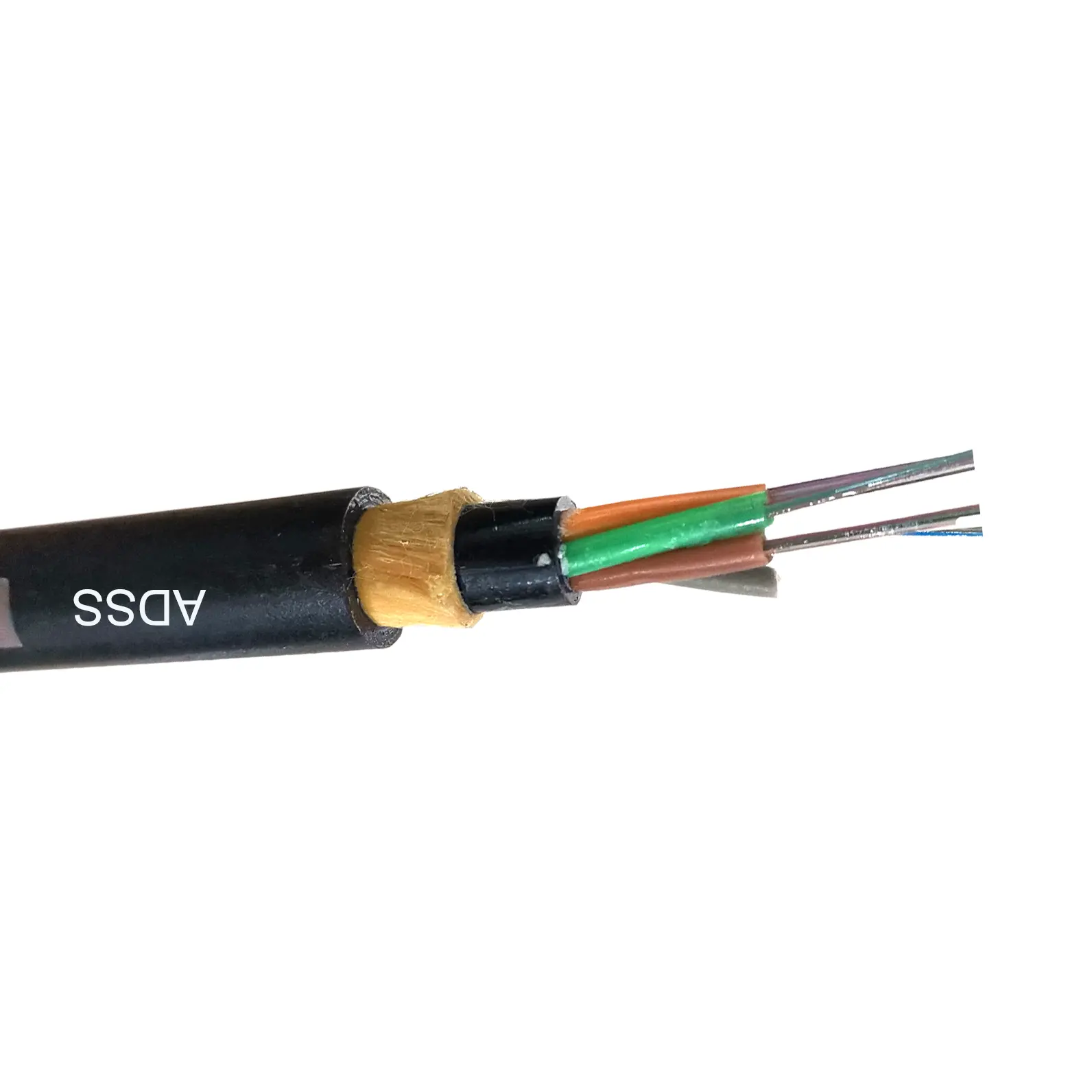 ADSS ASU – câble Fiber optique extérieur monomode 8 24 48 72 96 144, avec une portée de 50-200 m, câble Fiber optique extérieur blindé