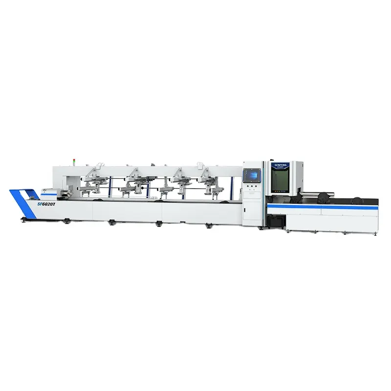 SENFENG Mesin Pemotong Laser Serat Cnc, Tabung Mesin Pemotong Laser Serat Cnc 1500W untuk Memotong Tabung Pipa Logam