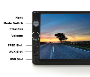 Radio estéreo para coche HD 7 "Pantalla táctil 12V 2 Din Radio FM Cable de alimentación ISO Receptor de entrada auxiliar SD USB MP5 Autoradio Player - Product Image 4