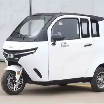 2024 hot selling model cheap adult three-wheeled 3-seater fully enclosed electric passenger car tricycle for sale