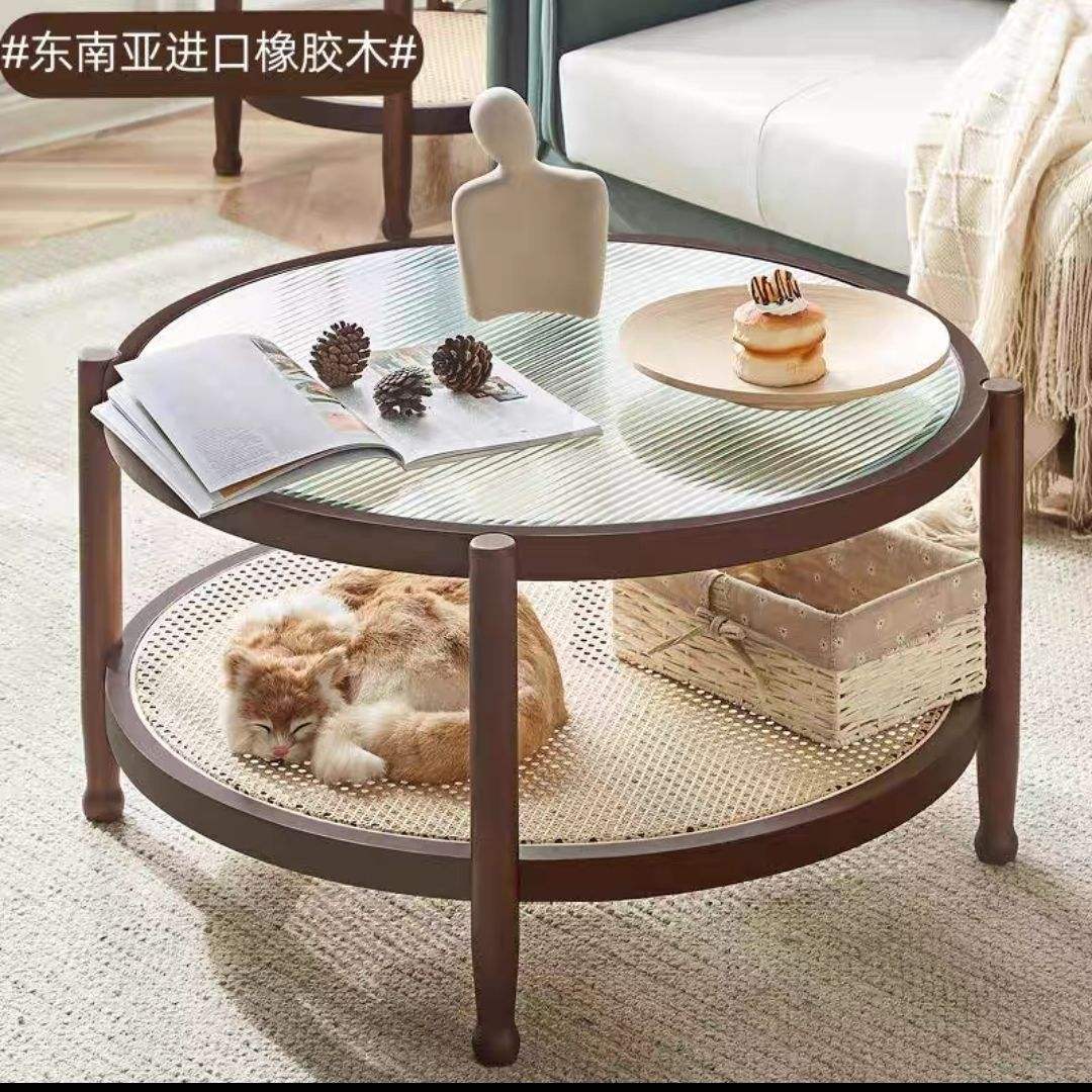 Coloris noyer, diamètre 80, hauteur 45