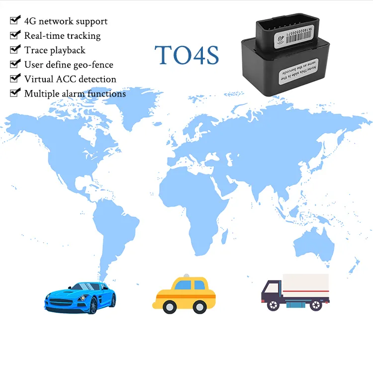 4G OBD הגלובלי GPS מכשיר לרכב משאית אופנוע טמפרטורת אחסון