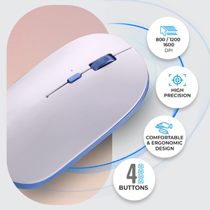 Wireless <strong>Keyboard</strong> and Mouse Combo Compact <strong>2</strong>.4GHz Featuring Integrated Multimedia Keys Smartphone/Tablet Holder Deskset for PC - Product Image 4