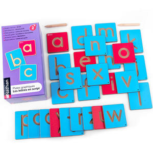 Educational <strong>Toy</strong> Wooden Groove Blind <strong>Writing</strong> and Calligraphy Board Kids Numbers and Letters Learning Board - Product Image 5