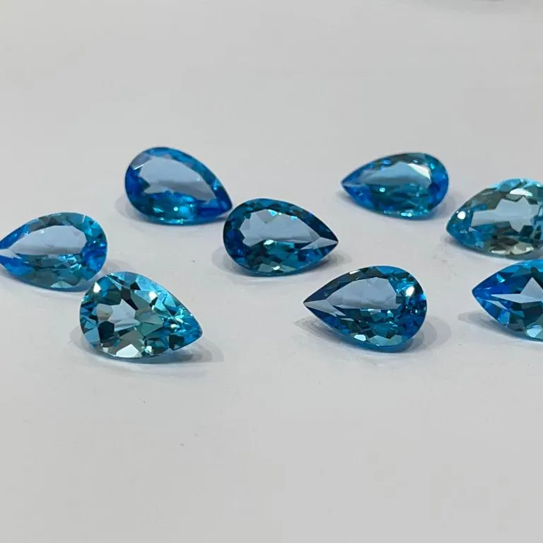 Qualidade fina Topázio Azul Solto Pedras Excelente Corte Topázio Swiss Gemstones Natural Earth Mined Gem Handmade