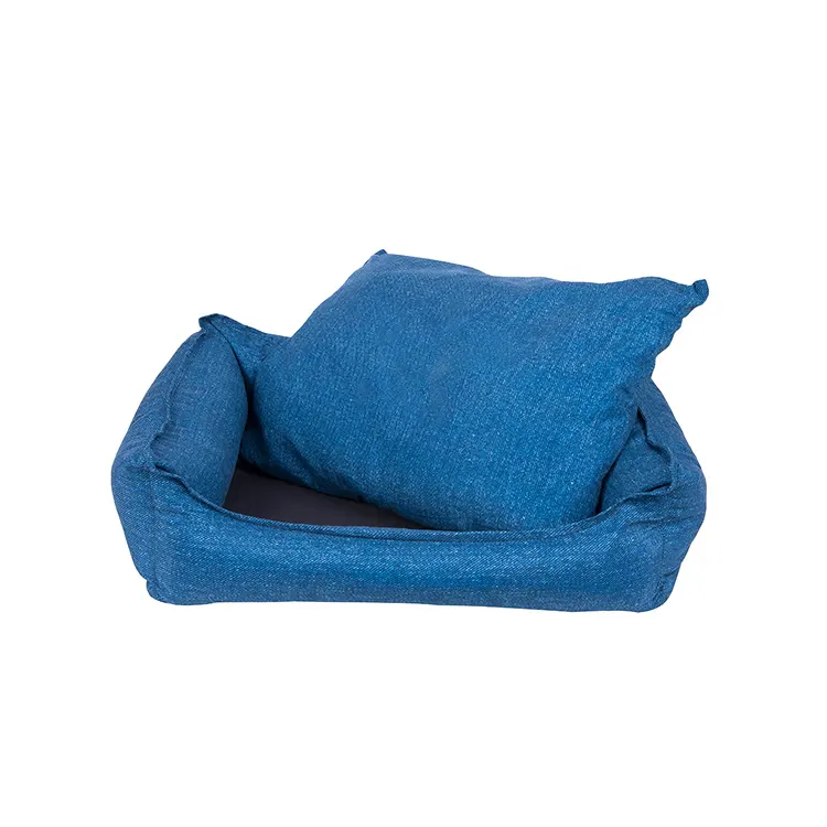Yeni varış tasarım mavi oxford kumaş dikdörtgen pet köpek yatağı ayrılabilir yıkanabilir kapak mat büyük boy köpek kanepesi için büyük köpek