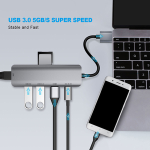 <strong>USB</strong> 3.0 <strong>to</strong> HDTV 7-in-1 with Gigabit Ethernet LAN, DC 5V Charging, 2*<strong>USB</strong> 3.0 Ports, <strong>USB</strong> <strong>to</strong> HDTV Adapter SD/TF Card Reader - Product Image 5