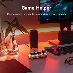 Programador de teclado de perilla personalizado, Macro, RGB, 3 teclas, copia de pasta, Mini botón, Photoshop, Gaming, mecánico, Hotswap, Macropad