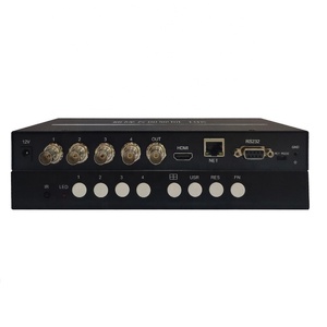 ETVSDIクワッドスクリーンスプリットシームレスビデオスイッチ、ビデオ出力付きPIPPOPモードRS232コントロール1080P4チャンネルSDIマルチビューア - Product Image 1