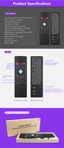 Hot Selling 2.4G Wireless wiederauf ladbare Mini-Tastatur T6 Touchpad Air Mouse Bunte Hintergrund beleuchtung T6C TV-Box mit Fernbedienung - Product Image 4