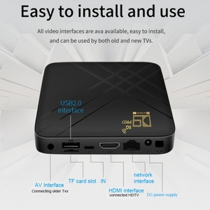 ที่มีคุณภาพสูง D9 PRO 2.4กรัม/5กรัม WIFI 4พัน HD หุ่นยนต์กล่องทีวี,หน่วยความจำชุดกล่องด้านบน - Product Image 2