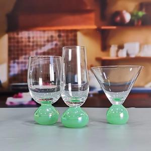 <strong>Blue</strong> Colored Ball Base <strong>Cocktail</strong> Glass Customized Stemless Martini Drinking Glass Bar Party Martini Glass With Balling Bottom - Product Image 4