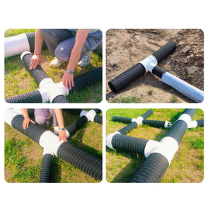 ท่อ HDPE แบบยืดหยุ่นและโพลีเอทิลีนนุ่มและแข็งซึมผ่านได้สำหรับท่อระบายน้ำในสวนพร้อมตาข่ายตาบอด - Product Image 3
