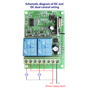 Telecomando 433m interruttore a doppio canale RC 12V-24V ampia tensione, interruttore di uscita relè, emissione di radiofrequenza - Product Image 5