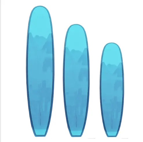 Tabla de surf de resina de poliéster de fibra de vidrio con aleta de surf Tabla de surf Longboard para surf
