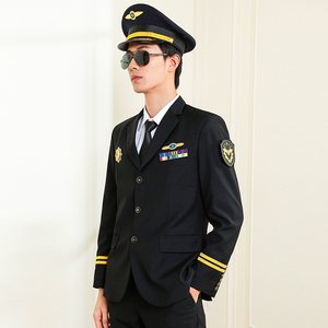 Havayolu çalışanları için uçuş görevlisi Pilot ceket Aviator üniforma takımları - Product Image 4