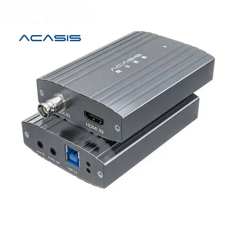 ACASIS USB3.0 SDI 1080p 60FPSHDビデオキャプチャカードHD-USB3.0ビデオ録画ボックスアダプタードングルゲームライブブロードキャストストリーム