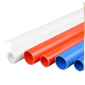 Fabrika kaynağı PVC yuvarlak parçaları mavi-kırmızı soket elektrik boru tel koruma için alev geciktirici tüp - Product Image 4