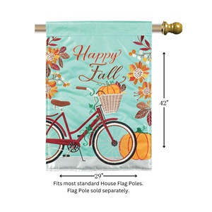TD 29x42 Happy Fall Bicycle <strong>Flag</strong> for Displaying Seasonal <strong>Cheer</strong> - Product Image 2