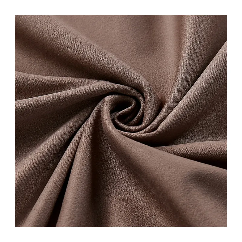 Scuba Suede Gebreide Faux Stof Voorraad Lot 280Gsm 100% Polyester Suède Stof Voor Jas Korte Rok