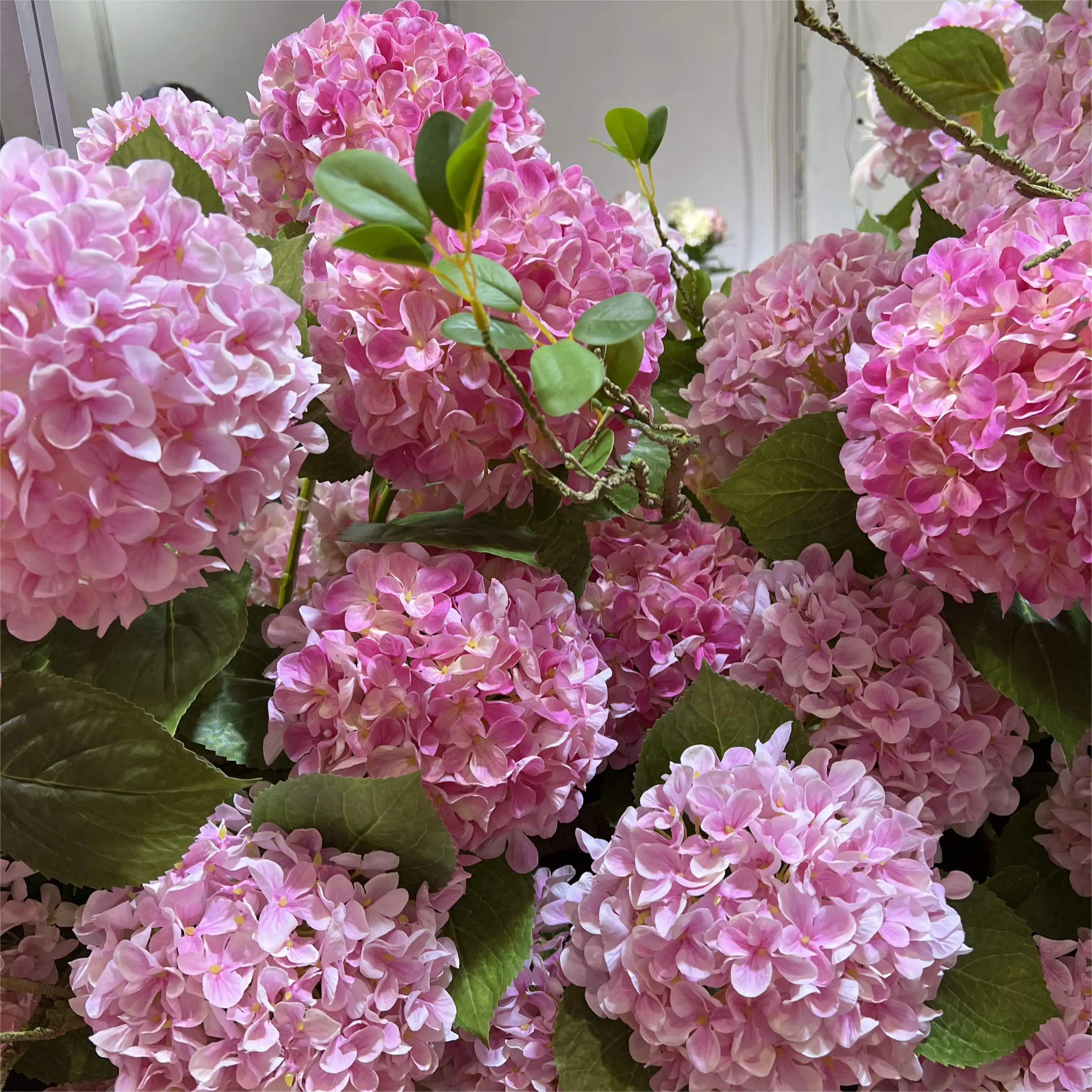 Wholesale Artificial Flower Hydrangea Branch For Home Wedding Decoration Flower Fleurs Artificielles