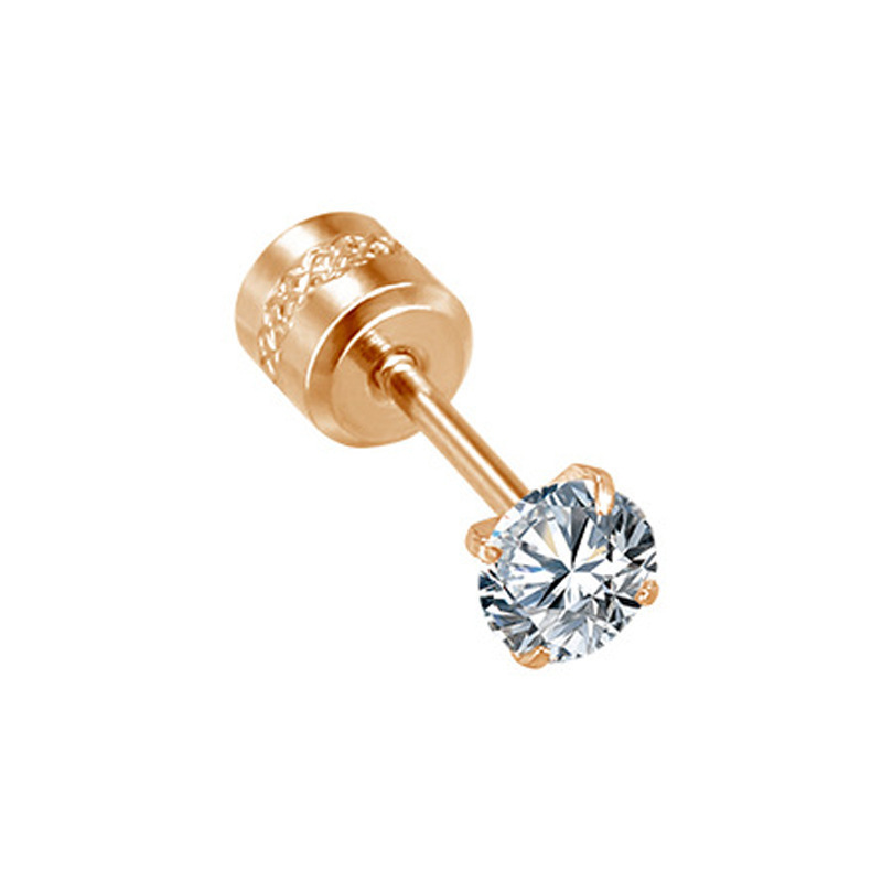 Electric rose gold white zirconium (pair)
