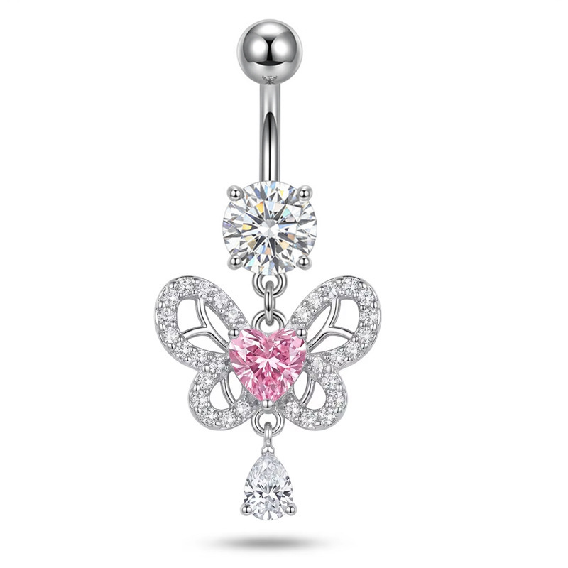 Farfalla Rosa Cuore Goccia