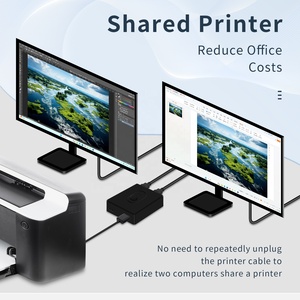 USB3.0 <strong>Switch</strong> 2x1 1x2 Bi-direcional USB <strong>KVM</strong> Switcher 2 Port <strong>Sharing</strong> 1 Devices for Keyboard Mouse Printer 2 Port Hub - Product Image 5