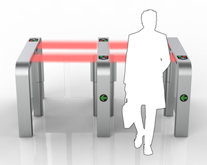 Fully Automatic RFID and Face Recognition <strong>Access</strong> <strong>Control</strong> Swing Barrier Turnstile for Gyms and Hotels - Product Image 1