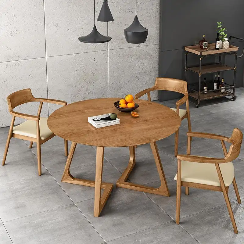 आधुनिक कक्ष फर्नीचर आउटडोर विस्तार योग्य दौर खाने की मेज छोटे परिवार लक्जरी खाने की मेज और कुर्सी सेट
