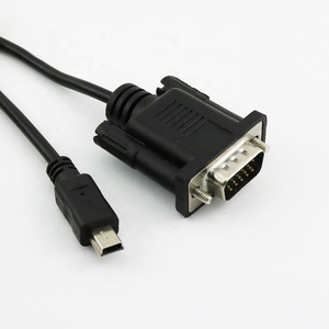 Mini USB 5 Pin D-SUB 15 Pin DB15 erkek VGA kablosu PVC ceket ile projektör ve bilgisayar için - Product Image 2