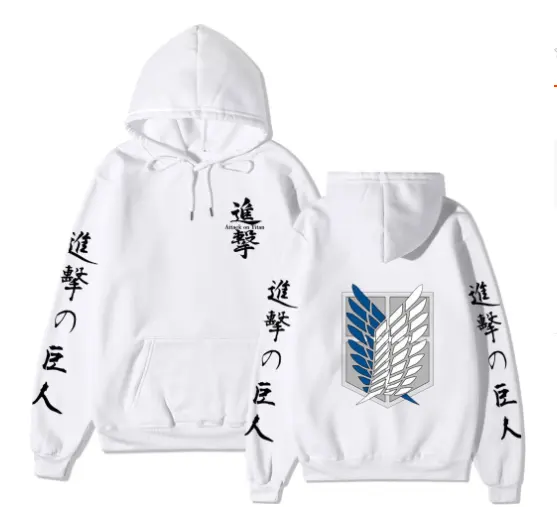 mehrfarbige Anime-Top Überfall auf Titan Hoodie-Kostüm Kapuze Sweatshirts Übergröße Hoodie Herren Damen männliche Sportbekleidung Cosplay-Kostüm