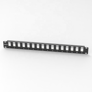 19 "1U 16 puertos Panel de conexión en blanco 24 puertos Descargar Módulos Keystone Jack vacíos para redes