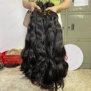 Commercio all'ingrosso radi indiani fasci di capelli venditori, vergine cuticola allineati fasci di capelli tessuto, doppio disegnato a buon mercato capelli umani estensione - Product Image 2