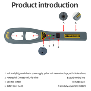 GC-101H <strong>Detector</strong> De Metales LED Light Security Use Hand Held Metal <strong>Detectors</strong> for Body Detection - Product Image 3