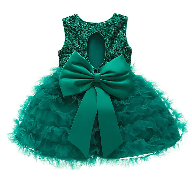 Vestido de fiesta de encaje para niñas, Vestido largo de princesa de tul con cintura de cinta, venta al por mayor