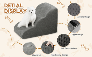 Fábrica de Atacado Personalizado Espuma De Memória Escadas Do Cão Escada Lavável Capa Antiderrapante 3 e 5 Passos Pequeno Dobrável Cama Cão Pet Car Ramp