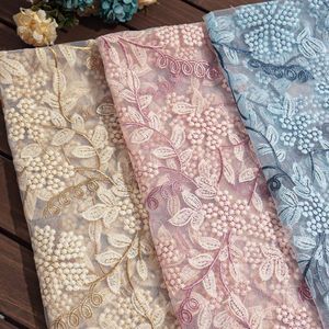 2024 New Design Großhandel Hochzeit Spitze Stoff Gestrickt Floral Bestickte Netz spitze mit Dot Jacquard Style und Milk Silk Pattern