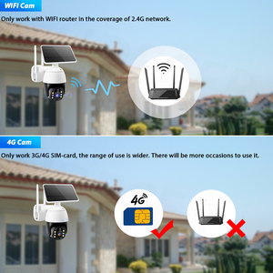 Tuya Smart WIFI 4G Cámara solar Full HD 3MP con sensor CMOS gran angular Batería de baja potencia y tarjeta de memoria para uso en interiores y exteriores - Product Image 4