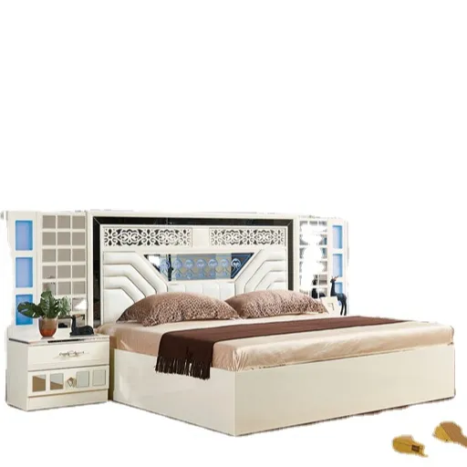 Moderne Melamin Laminat Bord Schlafzimmer Suiten Gespiegelt Schlafzimmer Set Möbel