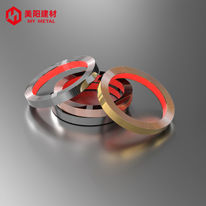 Bán buôn 0.3mm Độ dày cuộn thép không gỉ Tự dính sàn Viền cắt chuyển tiếp dải cho trang trí tường nhà - Product Image 5